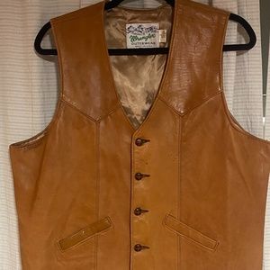 XL Vintage Wrangler Lambskin Leather Vest